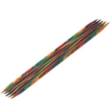 Lana Grossa Strumpfstricknadel Design-Holz Multicolor St. 6,5/20cm