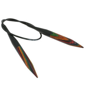 Lana Grossa Rundstricknadel Design-Holz Multicolor St. 9,0/40cm