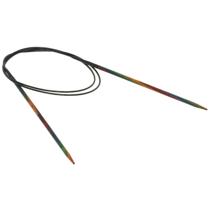 Lana Grossa Rundstricknadel Design-Holz Multicolor St. 3,25/80cm