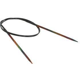 Lana Grossa Rundstricknadel Design-Holz Multicolor St. 3,5/80cm