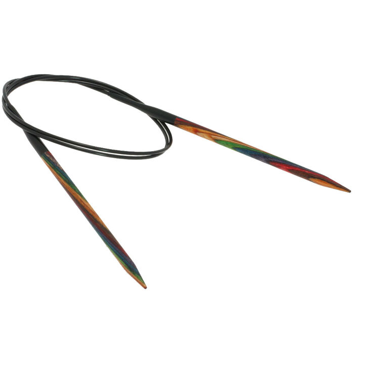 Lana Grossa Rundstricknadel Design-Holz Multicolor St. 5,0/80cm 