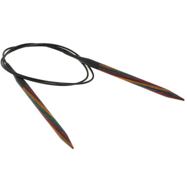 Lana Grossa Rundstricknadel Design-Holz Multicolor St. 6,5/80cm