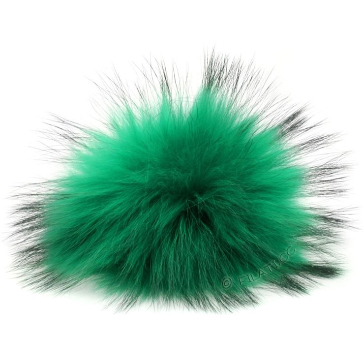 FELLPOMPON Finnraccoon | 108-Smaragd/Schwarz