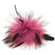 FELLPOMPON Finnraccoon mit Federn | 755-Fuchsia