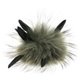 FELLPOMPON Finnraccoon mit Federn | 756-Khaki