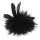 FELLPOMPON Finnraccoon mit Federn | 758-Schwarz