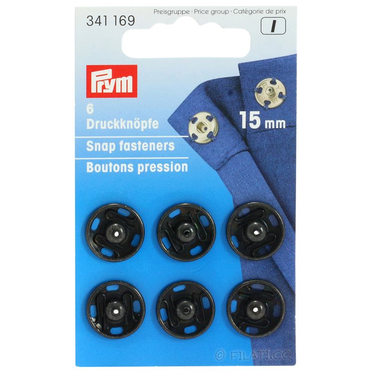 PRYM 341169/15mm | 01-Schwarz