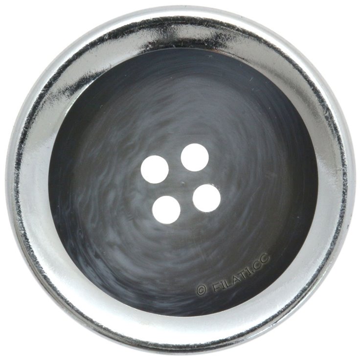 UNION KNOPF 452555/25mm | 76-Blau/Grau/Silber