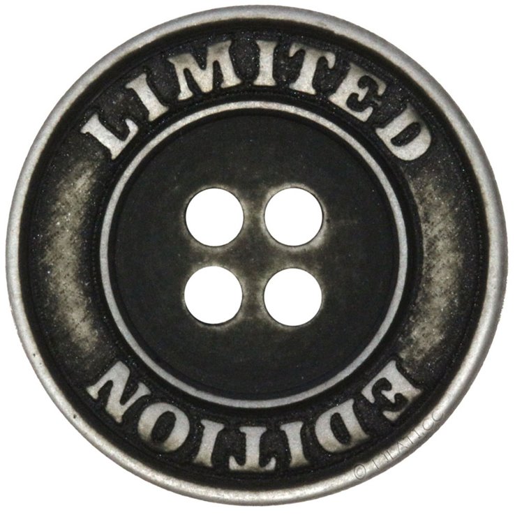 UNION KNOPF 453059/15mm | 7882-Dunkelgrau/Silber