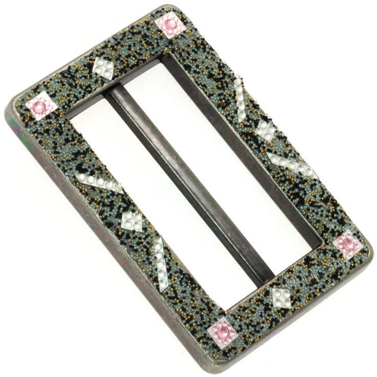 UNION KNOPF 500309/8,5cm | 76-Silber/Gold/Schwarz/Rosa