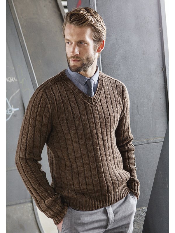 Lana Grossa PULLI MIT BREITEN RIPPEN Cool Wool Big Melange