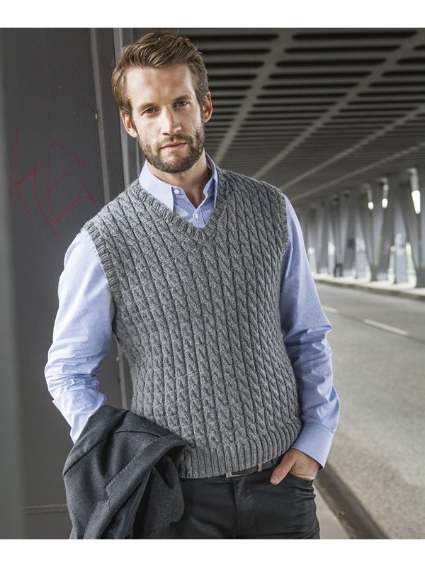 Lana Grossa PULLUNDER MIT ZÖPFEN Cool Wool Alpaca
