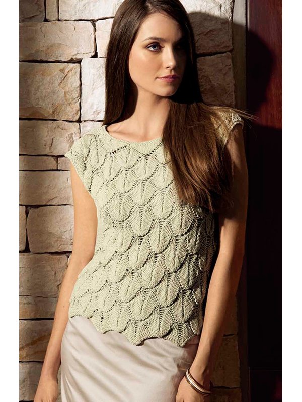 Lana Grossa TOP IM BLATTMUSTER Pico