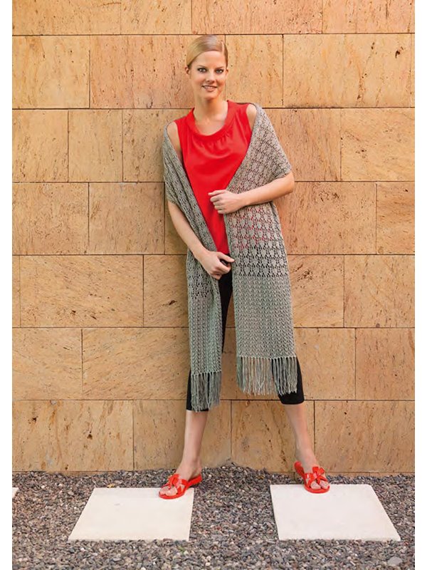 Lana Grossa XL-SCHAL IN AJOURMUSTERN Linarte