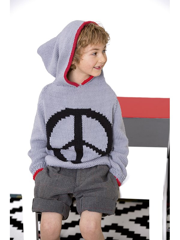Lana Grossa PULLI MIT PEACEZEICHEN Organico