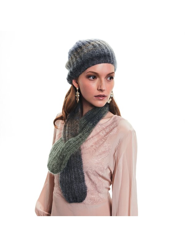 Lana Grossa MÜTZE IM PATENTMUSTER Silkhair Print