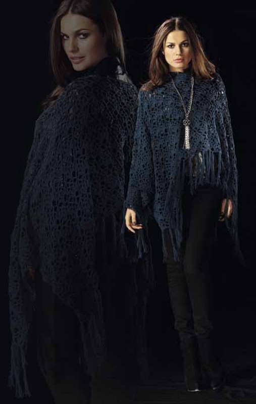 Lana Grossa PONCHO Lace Merino uni