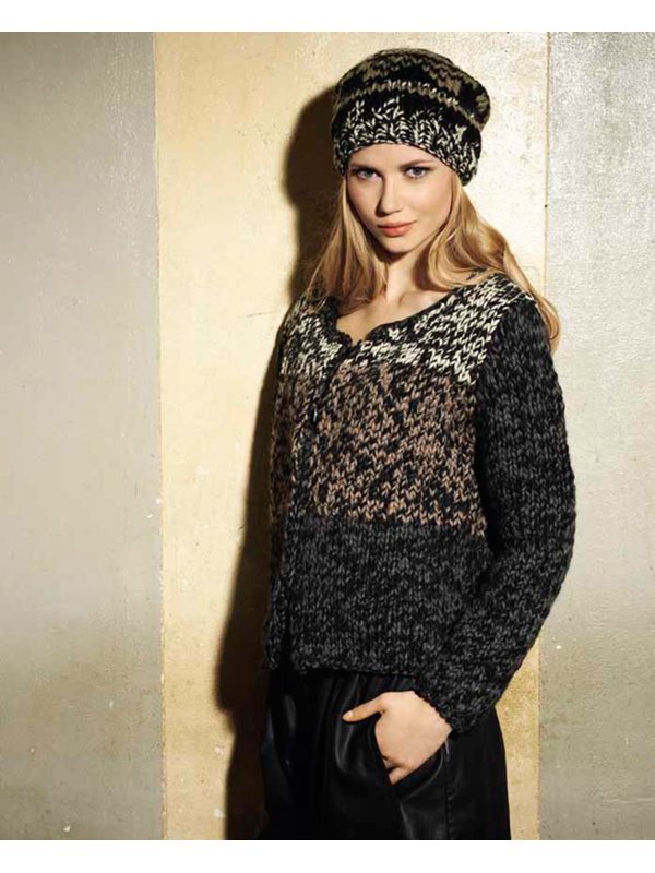 Lana Grossa MÜTZE Lei/Lei Bicolor