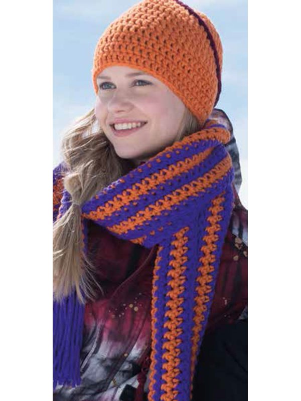 STREIFENSCHAL MIT FRANSEN Mille II uni/neon