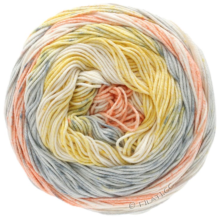Lana Grossa ARUBA (Linea Pura) | 02-Hellgrau/Apricot/Gelb