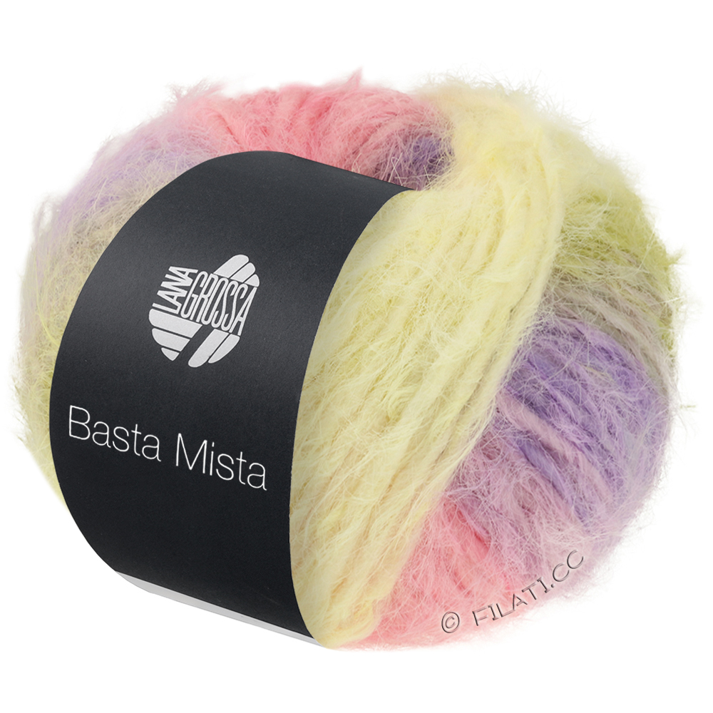 Lana Grossa BASTA MISTA | 112-Creme/Vanille/Limette/Graugrün/Rosa/Flieder/Lavendel