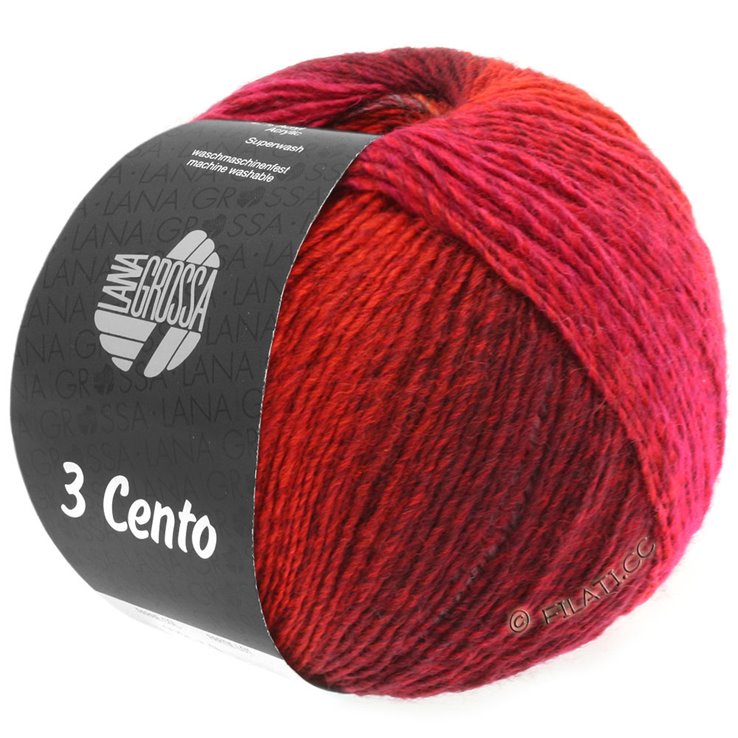 Lana Grossa 3 CENTO | 01-Rot/Bordeaux/Pink
