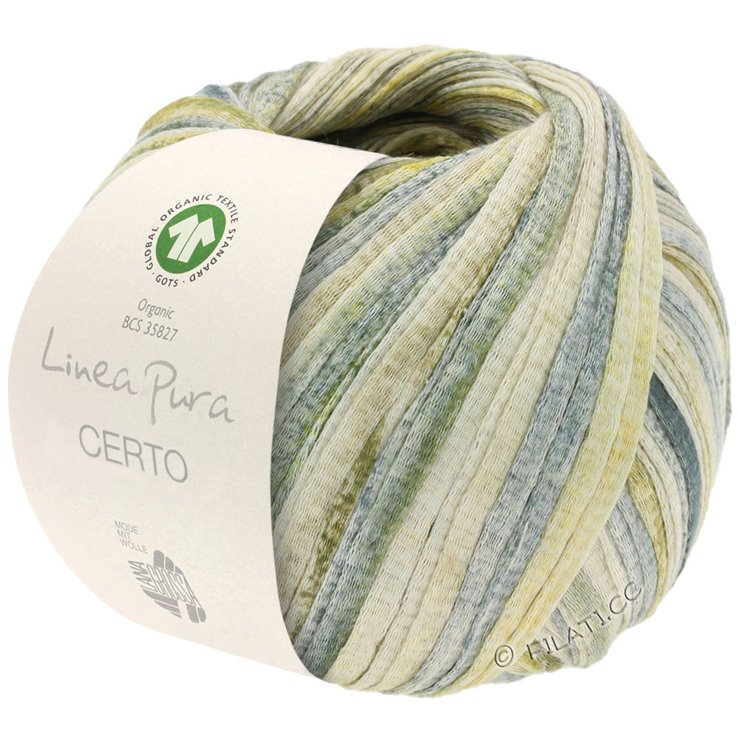 Lana Grossa CERTO Print (Linea Pura) | 110-Grüngelb/Natur/Oliv/Beige/Grau