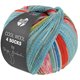 Lana Grossa COOL WOOL 4 SOCKS PRINT III | 7217-Viola/Grün/Hellgrau/Bleu/Türkisblau/Rostrot/Grau/Dunkelrot