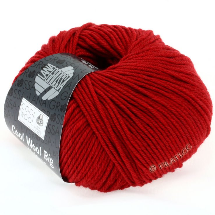 Lana Grossa COOL WOOL Big Uni/Melange | 0302-Rot meliert