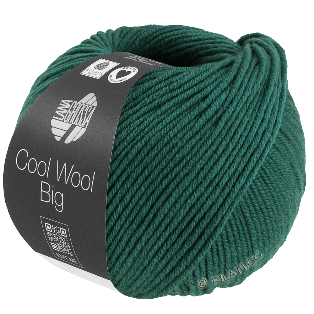 Lana Grossa COOL WOOL Big Mélange (We Care) | 1705-Dunkelgrün meliert