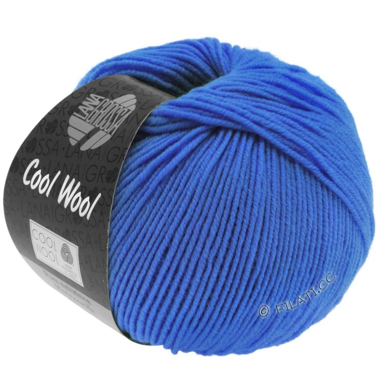 Lana Grossa COOL WOOL Uni/Melange/Neon | 0055-Neonblau