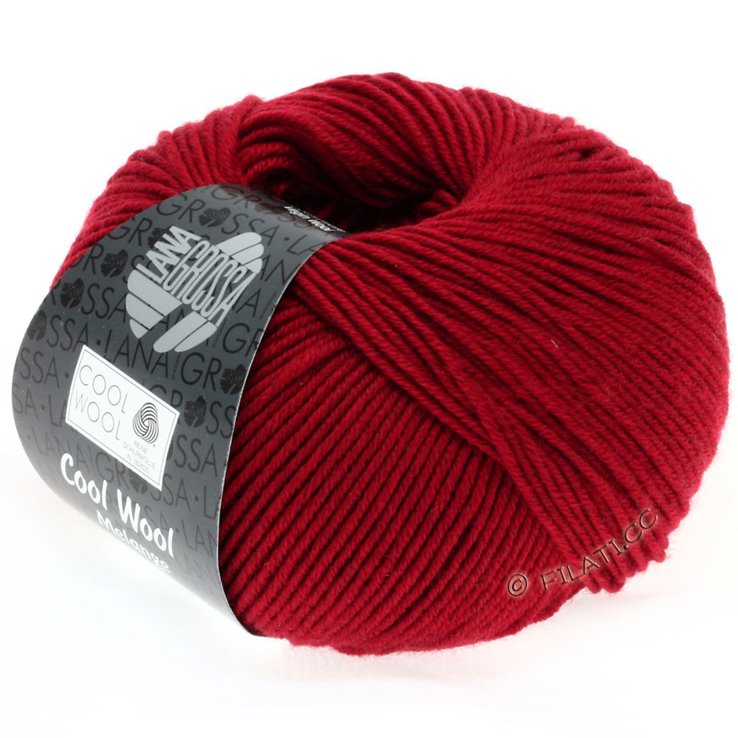 Lana Grossa COOL WOOL Uni/Melange/Neon | 0102-Rot meliert