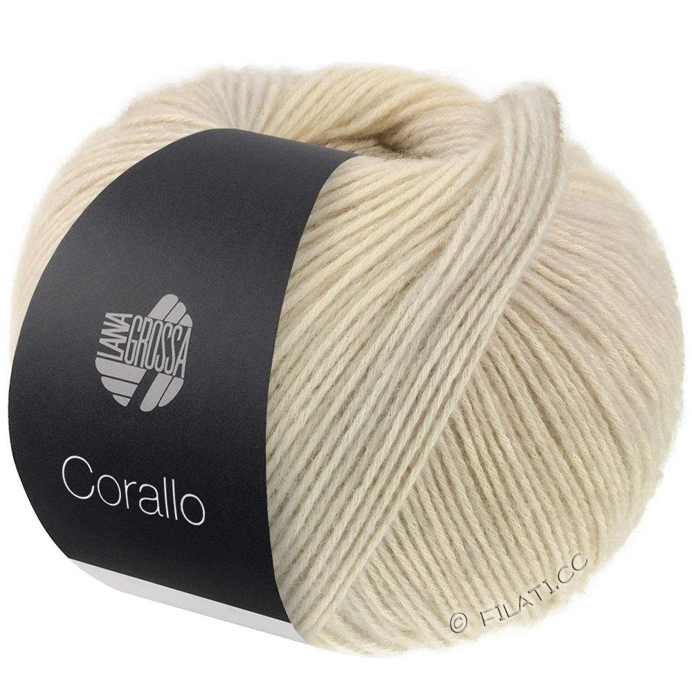 Lana Grossa CORALLO 100g | 10-Beige/Grège/Rohweiß