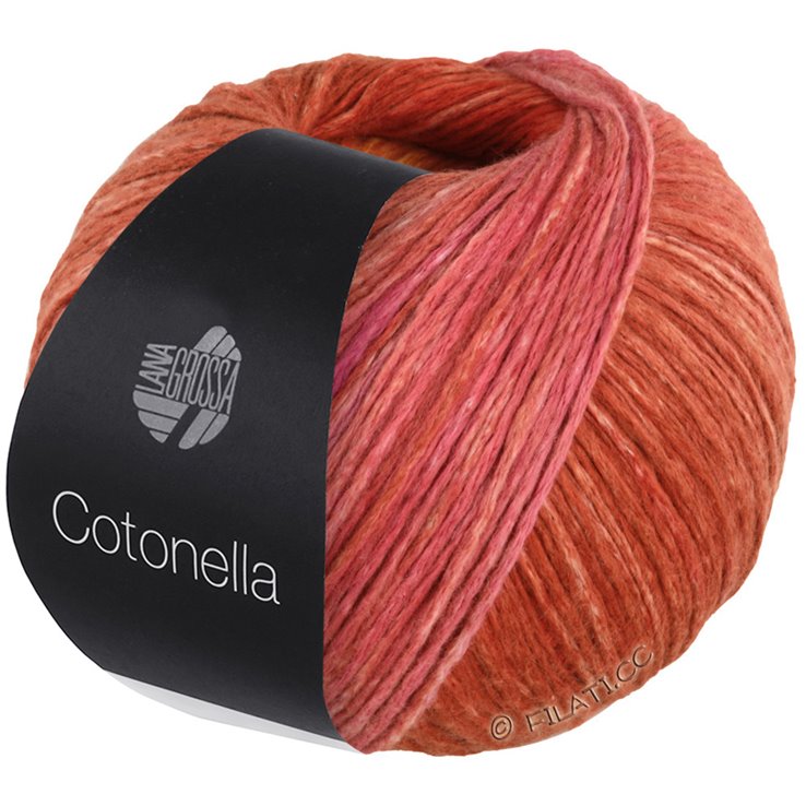Lana Grossa COTONELLA | 04-Weinrot/Orange/Rot/Feuerrot/Terrakotta/Ziegelrot/Pink/Lila