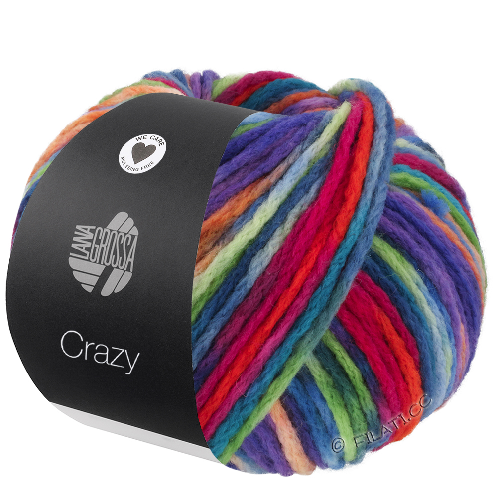 Lana Grossa CRAZY | 05-Zartgrün/Lindgrün/Petrol/Dunkelblau/Graublau/Royal/Rost