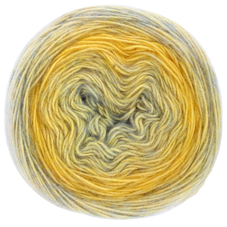 Lana Grossa ECOPUNO Dégradé | 404-Gelb/Hellgrau