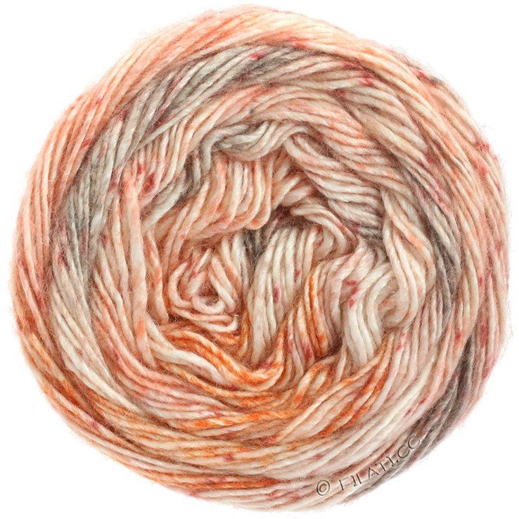 Lana Grossa GOMITOLO DUO 400 | 803-Natur/Pfirsich/Lachs/Orange/Taupe