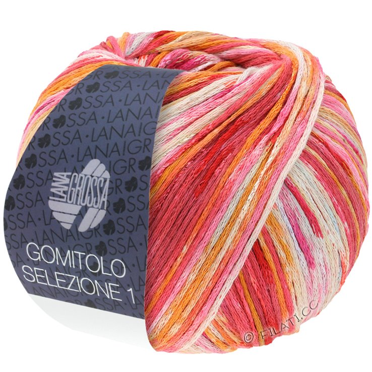 Lana Grossa GOMITOLO SELEZIONE 1 | 1001-Rot/Pink/Orange/Gelb/Rosa/Rohweiß