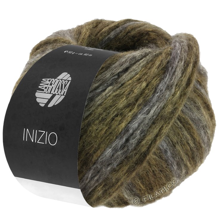 Lana Grossa INIZIO | 107-Gelbbraun/Graubraun