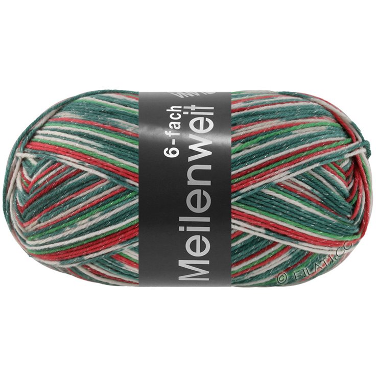 Lana Grossa MEILENWEIT 6-FACH 150g Merino Christmas Lurex | 0626-