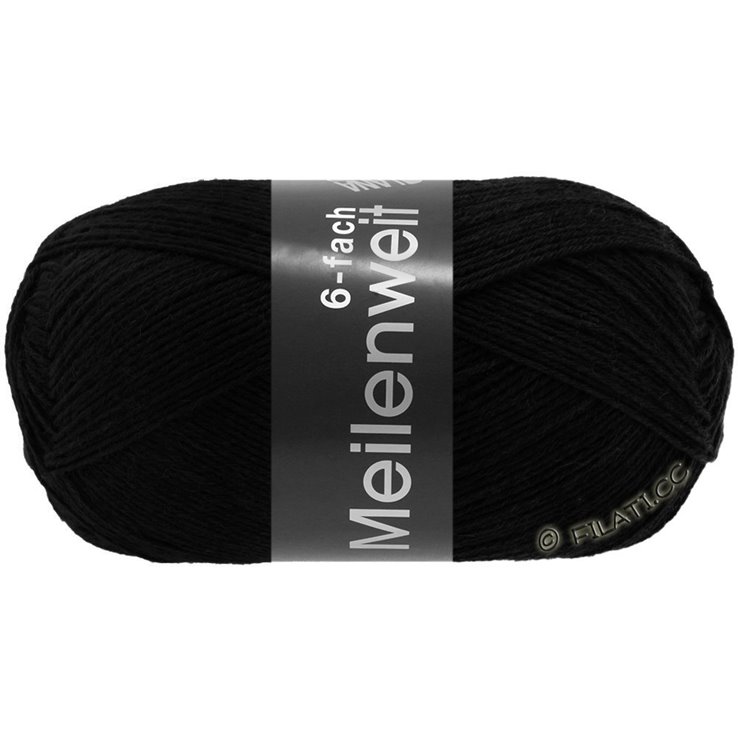 Lana Grossa MEILENWEIT 6-FACH 150g | 8814-Schwarz