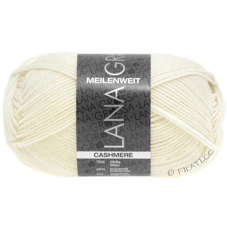 Lana Grossa MEILENWEIT 50g Cashmere | 01-Weiß