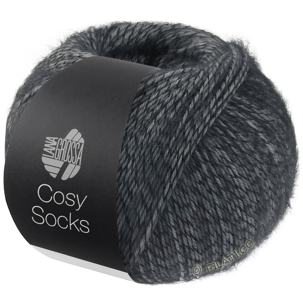 Lana Grossa MEILENWEIT 100g Cosy Socks | 07-Dunkelgrau