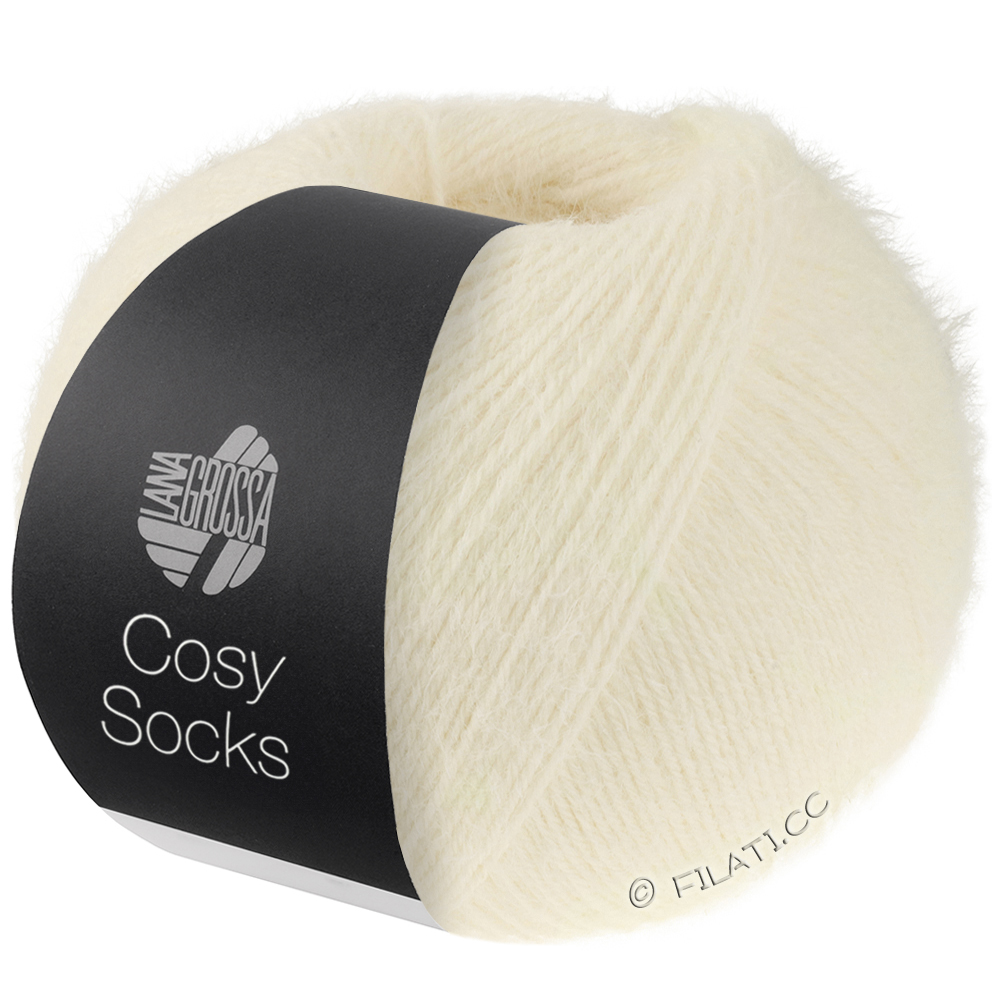 Lana Grossa MEILENWEIT 100g Cosy Socks | 10-Weiß