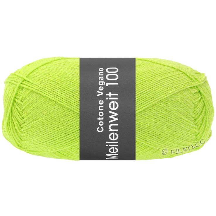 Lana Grossa MEILENWEIT 100g Cotone Vegano | 02-Frühlingsgrün
