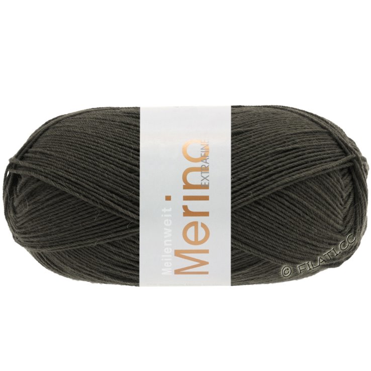 Lana Grossa MEILENWEIT 100g Merino Extrafine Uni | 2401-Schwarzbraun