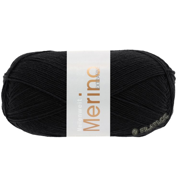 Lana Grossa MEILENWEIT 100g Merino Extrafine | 2402-Schwarz