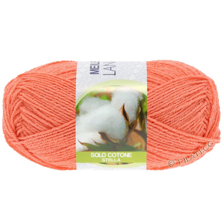 Lana Grossa MEILENWEIT 50g Solo Cotone Stella | 3604-Koralle