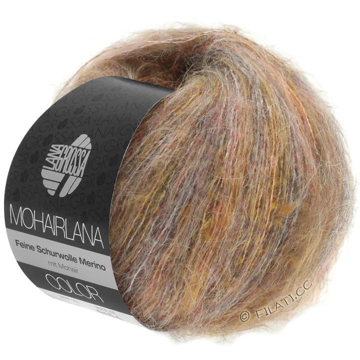 Lana Grossa MOHAIRLANA COLOR | 101-Taupe/Hellorange