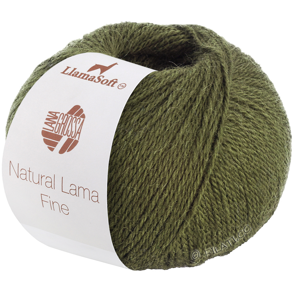 Lana Grossa NATURAL LAMA FINE | 119-Olivgrün